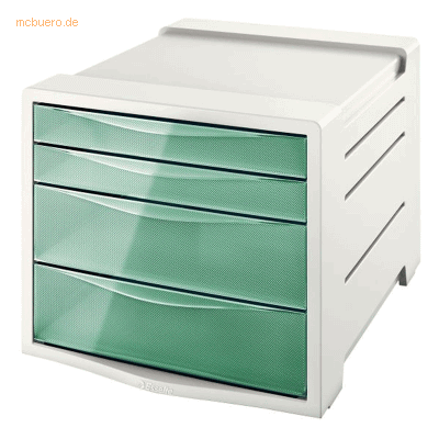 Esselte Schubladenbox Colour'Ice PS 4 Schubladen hellgrau/grün Esselte Schubladenbox Colour'Ice PS 4 Schubladen hellgrau/grün