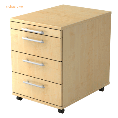 hjh OFFICE PRO BARI 1606 RE - Ahorn 3-Schubladen Rollcontainer hjh OFFICE PRO BARI 1606 RE - Ahorn 3-Schubladen Rollcontainer