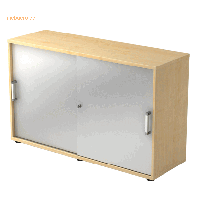 hjh OFFICE PRO BETA 1752S - Ahorn/Silber 2 Schiebetürenschrank - Büromöbel hjh OFFICE PRO BETA 1752S - Ahorn/Silber 2 Schiebetürenschrank - Büromöbel