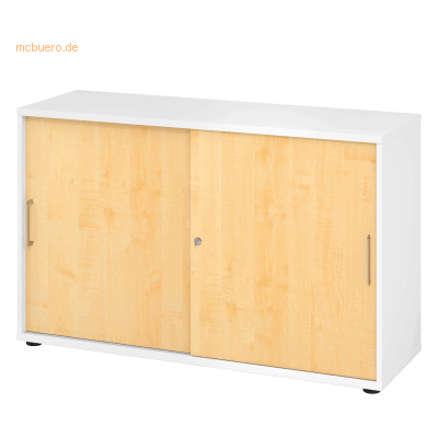 hjh OFFICE PRO BETA 1752S - Schiebetürenschrank Weiß/Ahorn hjh OFFICE PRO BETA 1752S - Schiebetürenschrank Weiß/Ahorn