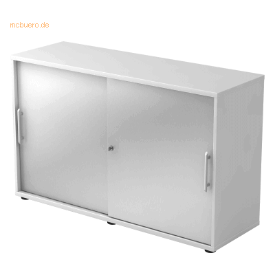 hjh OFFICE PRO BETA 1752S - Weiß/Silber Schiebetürenschrank hjh OFFICE PRO BETA 1752S - Weiß/Silber Schiebetürenschrank