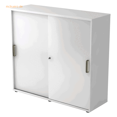 HAMMERBACHER Weiß Schiebetürenschrank - 2 Fachböden - 120x40x110cm HAMMERBACHER Weiß Schiebetürenschrank - 2 Fachböden - 120x40x110cm