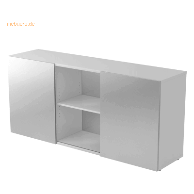 HAMMERBACHER Lichtgrau Silber Sideboard - Stauraum Möbel HAMMERBACHER Lichtgrau Silber Sideboard - Stauraum Möbel