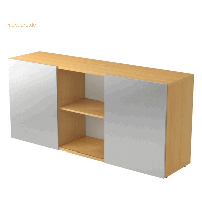 HAMMERBACHER V1780/6/S Silber Sideboard - Büroaufbewahrung HAMMERBACHER V1780/6/S Silber Sideboard - Büroaufbewahrung