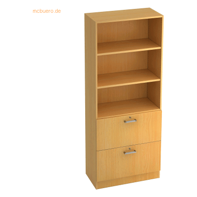 hjh OFFICE PRO SIGNA G 7300 CE - Buche 5 OH Schrank mit Hängeregistratur (abschließbar) Chromgriff Metall hjh OFFICE PRO SIGNA G 7300 CE - Buche 5 OH Schrank mit Hängeregistratur (abschließbar) Chromgriff Metall