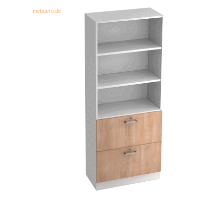 hjh OFFICE PRO SIGNA G 7300 CE - Weiß/Walnuss Schrank hjh OFFICE PRO SIGNA G 7300 CE - Weiß/Walnuss Schrank