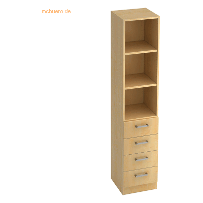 hjh OFFICE PRO SIGNA G 7600 CE - Esche 4 Schubladen Schrank - Stauraum hjh OFFICE PRO SIGNA G 7600 CE - Esche 4 Schubladen Schrank - Stauraum