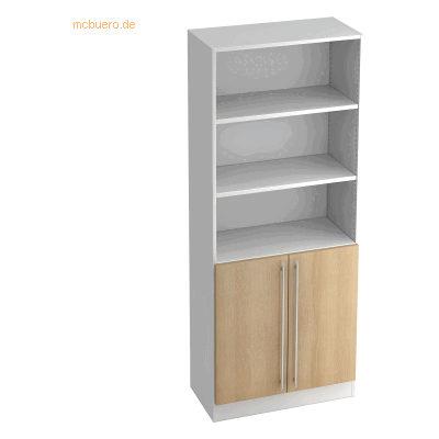 hjh OFFICE PRO SIGNA G 7700 RE - Weiß/Eiche Büro Schrank hjh OFFICE PRO SIGNA G 7700 RE - Weiß/Eiche Büro Schrank
