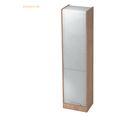 hjh OFFICE PRO SIGNA R50 RE - Nussbaum/Silber Rollladenschrank - Aufbewahrungsschrank hjh OFFICE PRO SIGNA R50 RE - Nussbaum/Silber Rollladenschrank - Aufbewahrungsschrank