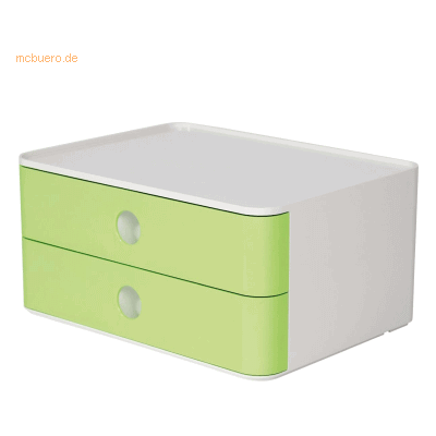 HAN Schubladenbox Smart-Box Allison 260x195x125mm 2 Schübe lime green/ HAN Schubladenbox Smart-Box Allison 260x195x125mm 2 Schübe lime green/