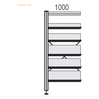 Kerkmann Libra Bibliotheks-Regal 5 Böden 100x30x230cm Buche Kerkmann Libra Bibliotheks-Regal 5 Böden 100x30x230cm Buche