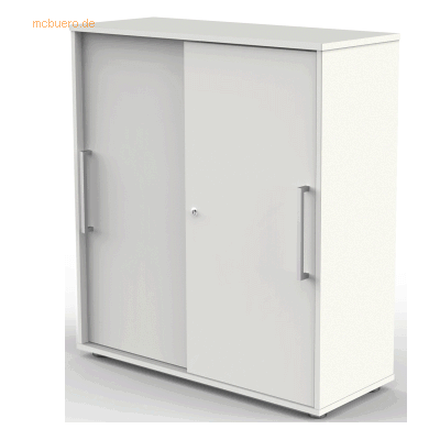 Kerkmann Weißer Schiebetürenschrank - 2 Fachböden, 100x40x111cm Kerkmann Weißer Schiebetürenschrank - 2 Fachböden, 100x40x111cm