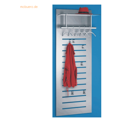 Kerkmann Wandgarderobe - 6 Haken, Silber, 60x170cm - Wandgarderobe Kerkmann Wandgarderobe - 6 Haken, Silber, 60x170cm - Wandgarderobe
