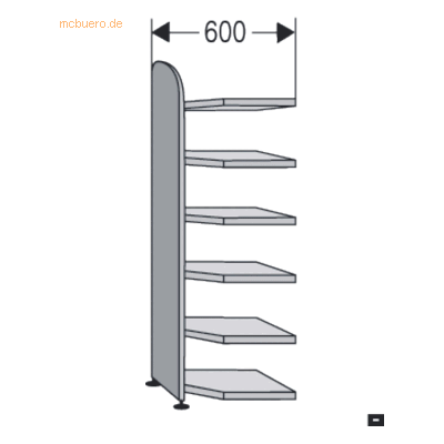 Kerkmann Dante Regalsystem - 6 Fachböden - 225cm Höhe Kerkmann Dante Regalsystem - 6 Fachböden - 225cm Höhe