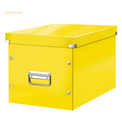 Leitz Archivbox Click & Store Wow Cube L Hartpappe gelb Leitz Archivbox Click & Store Wow Cube L Hartpappe gelb