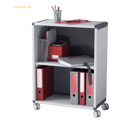 Fast Paper Mobile Bücherregal - 2 Fächer Grau/Charcoal - Regal Fast Paper Mobile Bücherregal - 2 Fächer Grau/Charcoal - Regal