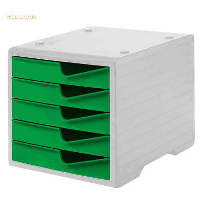 styro Dokumentenablage mit 5 Schubladen - Grau/Gecko styro Dokumentenablage mit 5 Schubladen - Grau/Gecko