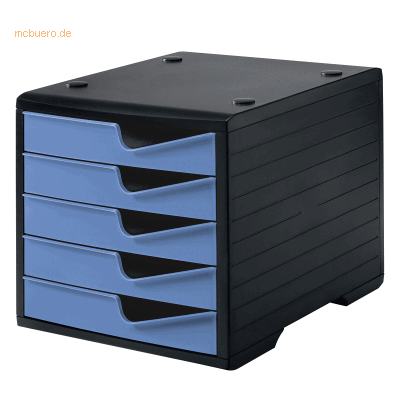 styro Aufbewahrungs-Schubladenbox - Cornflower, Schwarz, 5 Schubladen styro Aufbewahrungs-Schubladenbox - Cornflower, Schwarz, 5 Schubladen
