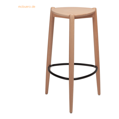 PAPERFLOW Barhocker - Set aus 2, Buchen Holz, Ergonomische Fußstütze PAPERFLOW Barhocker - Set aus 2, Buchen Holz, Ergonomische Fußstütze