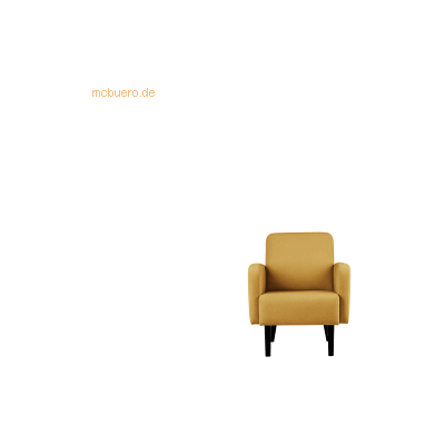 PAPERFLOW Sessel LISBOA Safran - Gepolstert, Langlebiges Polyester, 150kg Max PAPERFLOW Sessel LISBOA Safran - Gepolstert, Langlebiges Polyester, 150kg Max