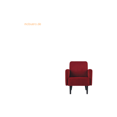 PAPERFLOW Roter Samt Beech Sessel - Sessel PAPERFLOW Roter Samt Beech Sessel - Sessel