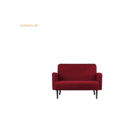 PAPERFLOW 2-Sitzer Sofa LISBOA - Samt, Rot, Buchenholzrahmen PAPERFLOW 2-Sitzer Sofa LISBOA - Samt, Rot, Buchenholzrahmen