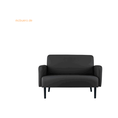 Paperflow Sofa LISBOA LC2PC.01.01 2 Sitzer Kunstleder schwarz/schwarz Paperflow Sofa LISBOA LC2PC.01.01 2 Sitzer Kunstleder schwarz/schwarz