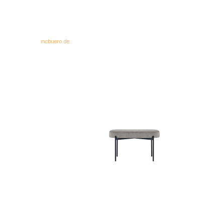 PAPERFLOW Grau Stoff Gaia Sitzbank 79cm PAPERFLOW Grau Stoff Gaia Sitzbank 79cm