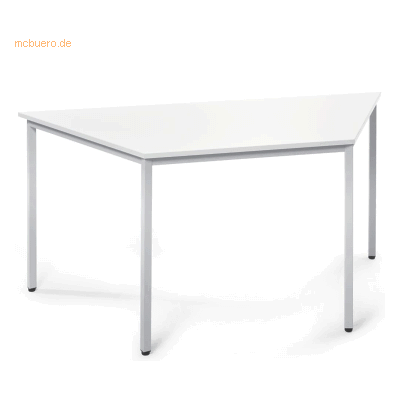 Soennecken Konferenztisch 1600/ 800x720x690mm Platte weiß Gestell silb Soennecken Konferenztisch 1600/ 800x720x690mm Platte weiß Gestell silb