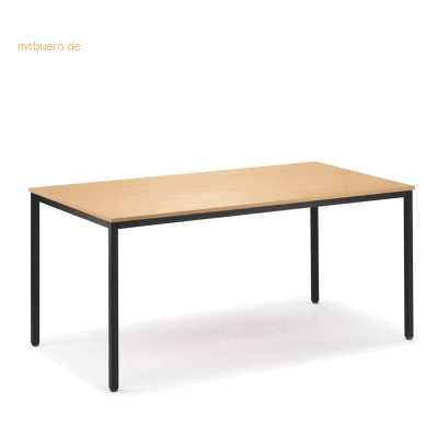 Soennecken Konferenztisch 1400x720x700mm Platte Buche Gestell anthrazi Soennecken Konferenztisch 1400x720x700mm Platte Buche Gestell anthrazi