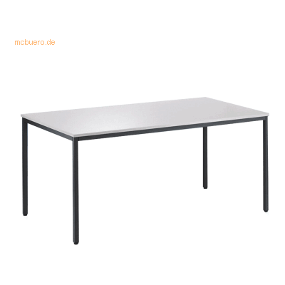 Soennecken Konferenztisch 1600x720x800mm Platte lichtgrau Gestell anth Soennecken Konferenztisch 1600x720x800mm Platte lichtgrau Gestell anth