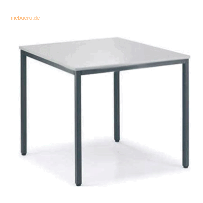 Soennecken Konferenztisch 800x720x800mm Platte lichtgrau Gestell anthr Soennecken Konferenztisch 800x720x800mm Platte lichtgrau Gestell anthr