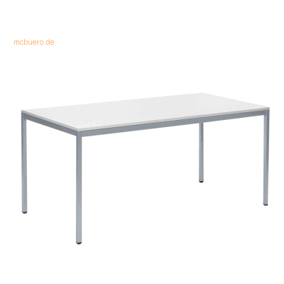 Soennecken Konferenztisch 2000x720x800mm Platte weiß Gestell silber Soennecken Konferenztisch 2000x720x800mm Platte weiß Gestell silber