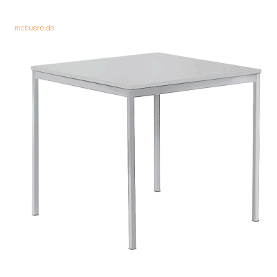 Soennecken Konferenztisch 800x720x800mm Platte lichtgrau Gestell licht Soennecken Konferenztisch 800x720x800mm Platte lichtgrau Gestell licht