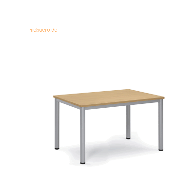Soennecken Besprechungstisch 120x80x72cm Gestell silber Platte buche Soennecken Besprechungstisch 120x80x72cm Gestell silber Platte buche