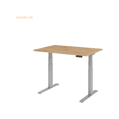hjh OFFICE PRO XDKB 12 S Elektrischer Höhenverstellbarer Schreibtisch - 120x80 - Silber hjh OFFICE PRO XDKB 12 S Elektrischer Höhenverstellbarer Schreibtisch - 120x80 - Silber