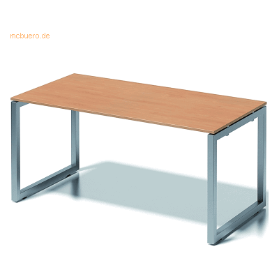 Bisley Schreibtisch Cito BxTxH 160x80x74cm buche Gestell silber Bisley Schreibtisch Cito BxTxH 160x80x74cm buche Gestell silber