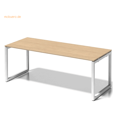 BISLEY U-förmiger Schreibtisch - Ahornplatte & Weißes Gestell BISLEY U-förmiger Schreibtisch - Ahornplatte & Weißes Gestell