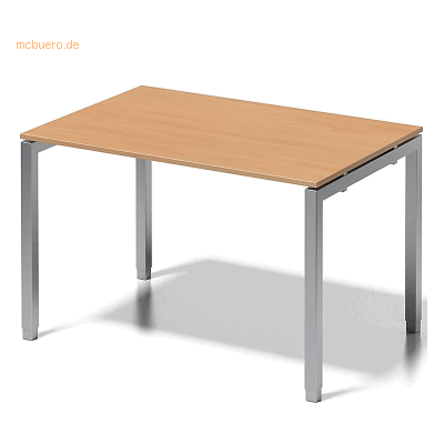 Bisley Schreibtisch Cito BxTxH 120x80x65-85cm buche Gestell silber Bisley Schreibtisch Cito BxTxH 120x80x65-85cm buche Gestell silber