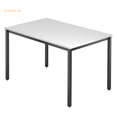 Hammerbacher Konferenztisch VDQ12 Weiß Rechteckig Schwarz Stahl 120x80x72cm Hammerbacher Konferenztisch VDQ12 Weiß Rechteckig Schwarz Stahl 120x80x72cm