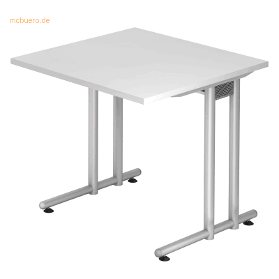 Hammerbacher NS08 Schreibtisch - Weiß, Quadratisch, 80x80cm Hammerbacher NS08 Schreibtisch - Weiß, Quadratisch, 80x80cm