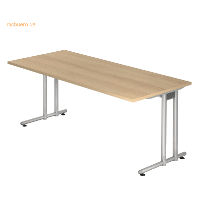 HAMMERBACHER NS19 Eichen Schreibtisch - Stahlgestell, 180x80 cm HAMMERBACHER NS19 Eichen Schreibtisch - Stahlgestell, 180x80 cm