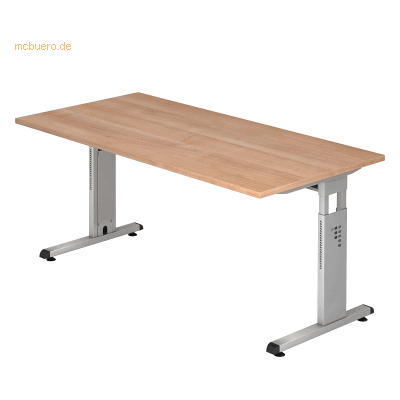 HAMMERBACHER OS 16 höhenverstellbarer Schreibtisch Walnuss - Schreibtisch HAMMERBACHER OS 16 höhenverstellbarer Schreibtisch Walnuss - Schreibtisch