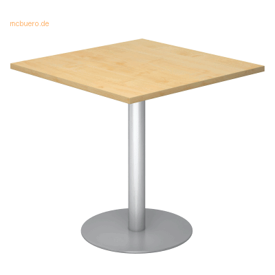 Kaiserkraft Konferenztisch - 80x80cm, Weiß, Stahlrahmen Kaiserkraft Konferenztisch - 80x80cm, Weiß, Stahlrahmen