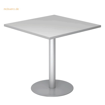 Kaiserkraft Konferenztisch - 800x800mm, Grau, Silberrahmen Kaiserkraft Konferenztisch - 800x800mm, Grau, Silberrahmen