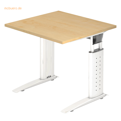 hjh OFFICE PRO UNDA 8 W Höhenverstellbarer Schreibtisch - 80x80cm hjh OFFICE PRO UNDA 8 W Höhenverstellbarer Schreibtisch - 80x80cm