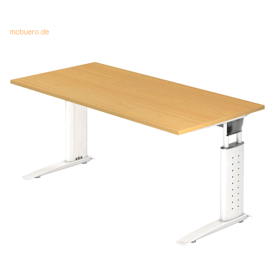 hjh OFFICE PRO UNDA 16 W Höhenverstellbarer Schreibtisch - Schreibtisch mit C-Fuß hjh OFFICE PRO UNDA 16 W Höhenverstellbarer Schreibtisch - Schreibtisch mit C-Fuß