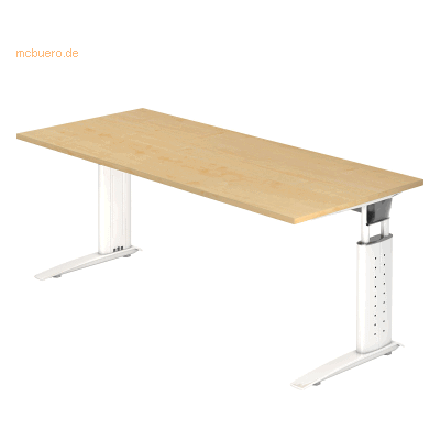 hjh OFFICE PRO UNDA 19 W - Höhenverstellbarer Schreibtisch - C-Fuß, 25mm Melamin hjh OFFICE PRO UNDA 19 W - Höhenverstellbarer Schreibtisch - C-Fuß, 25mm Melamin