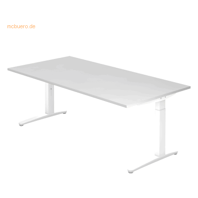 Hammerbacher VXB2E Höhenverstellbarer Schreibtisch - Weiß 200x100 - FSC Hammerbacher VXB2E Höhenverstellbarer Schreibtisch - Weiß 200x100 - FSC