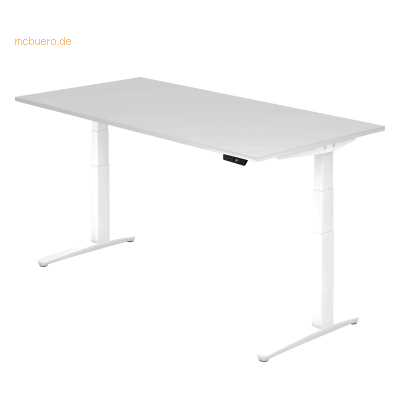 Hammerbacher Elektrischer höhenverstellbarer Schreibtisch - Weiß - 200x100cm Hammerbacher Elektrischer höhenverstellbarer Schreibtisch - Weiß - 200x100cm